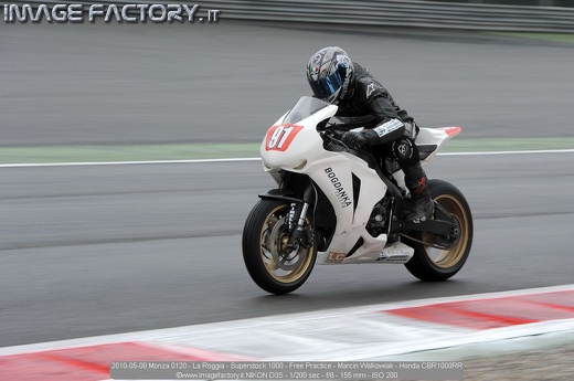 2010-05-08 Monza 0120 - La Roggia - Superstock 1000 - Free Practice - Marcin Walkowiak - Honda CBR1000RR